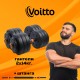 Набор пластиковых гантелей 2х14 кг Voitto V-101 + штанга, ORANGE